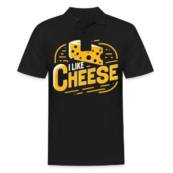 Cheese Food Cheese Lovers - Men's Polo Shirt - black - Front - Kai (181cm)