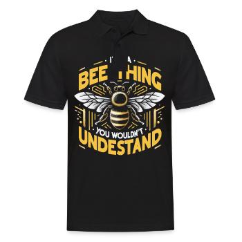 honey bee, beekeeper, bee, bee - Men's Polo Shirt - black - Front - Kai (181cm)