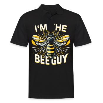 Honigbiene Imker Bienen Biene - Männer Poloshirt - Schwarz - Vorne - Kai (181cm)