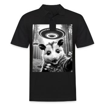 Opossum Possum Animal - Men's Polo Shirt - black - Front - Kai (181cm)