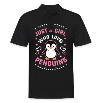 Pinguin Pinguine Tier - Männer Poloshirt - Schwarz - Vorne - Kai (181cm)