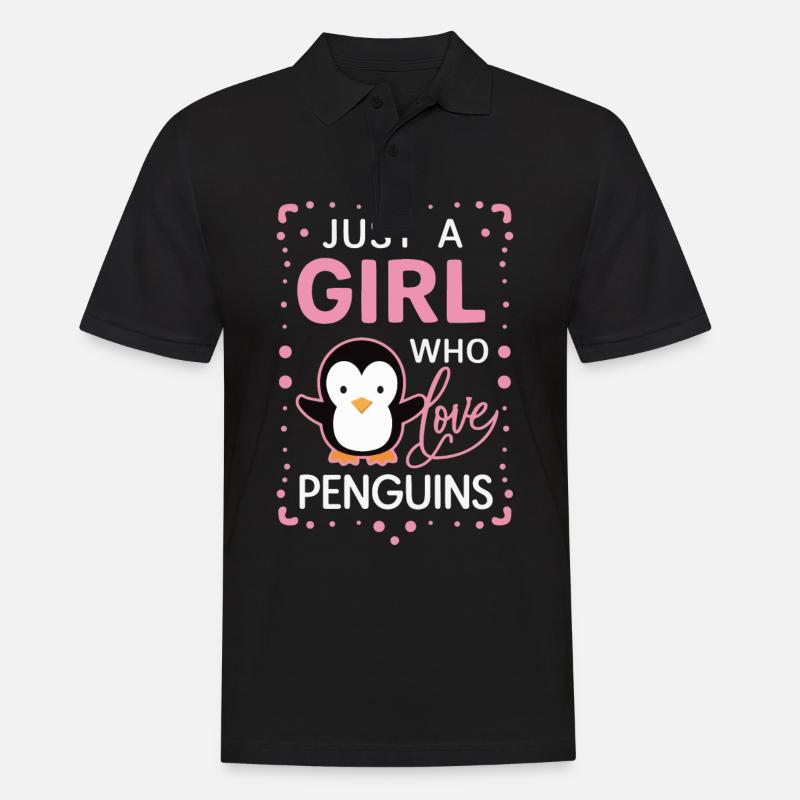 Pinguin Pinguine Tier - Männer Poloshirt - Schwarz