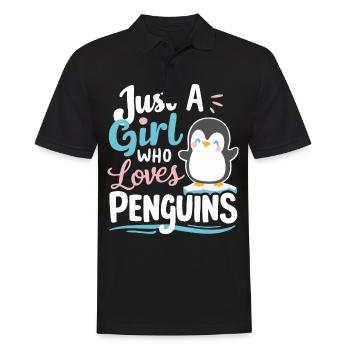Pinguin Pinguine Tier - Männer Poloshirt - Schwarz - Vorne - Kai (181cm)