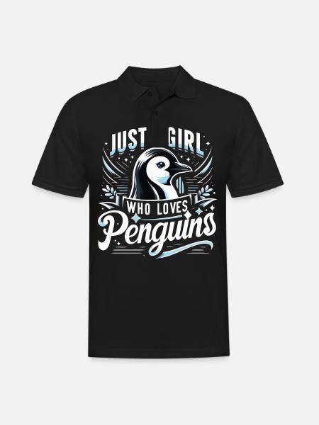 Pinguin Pinguine Tier - Männer Poloshirt - Schwarz