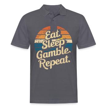 Casino Jeux de hasard Casino Las Vegas Joueurs - Polo Homme - charbon - Devant - Nico (186cm)
