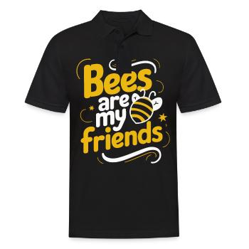 Honigbiene Imker Bienen Biene - Männer Poloshirt - Schwarz - Vorne - Kai (181cm)