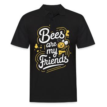 Honigbiene Imker Bienen Biene - Männer Poloshirt - Schwarz - Vorne - Kai (181cm)