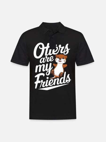 Otter Sea Otter - Men's Polo Shirt - black