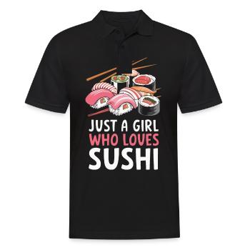 Sushi Japanisches Essen Maki Sushi Kawaii - Männer Poloshirt - Schwarz - Vorne - Kai (181cm)