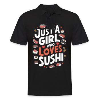 Sushi Japanisches Essen Maki Sushi Kawaii - Männer Poloshirt - Schwarz - Vorne - Kai (181cm)