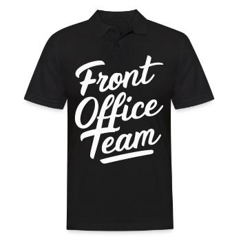 Front Office Schule Sekretärin - Männer Poloshirt - Schwarz - Vorne - Kai (181cm)