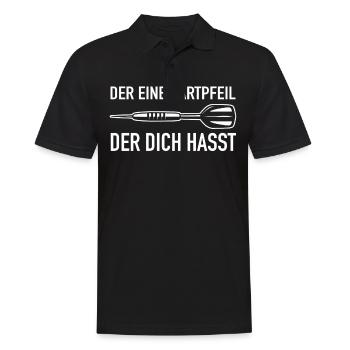Darts Darts Darts Players Darts - Men's Polo Shirt - black - Front - Kai (181cm)