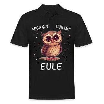 Noctambule, Hibou, Hibou, Oiseau - Polo Homme - noir - Devant - Kai (181cm)