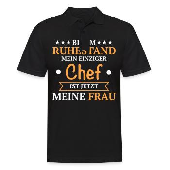 Retraite Pension Pension Retraite - Polo Homme - noir - Devant - Kai (181cm)
