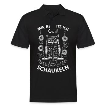 Noctambule, Hibou, Hibou, Oiseau - Polo Homme - noir - Devant - Kai (181cm)