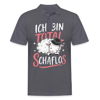 sheep, flock of sheep, farm, farmer, shepherd - Men's Polo Shirt - charcoal grey - Front - Nico (186cm)