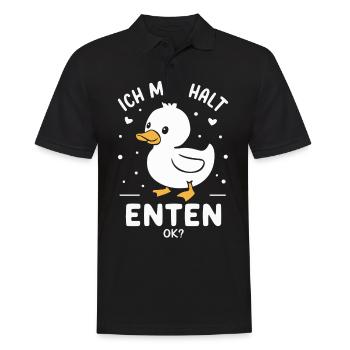 Mallard, Duck, Duck, Dark Duck, Bird - Men's Polo Shirt - black - Front - Kai (181cm)
