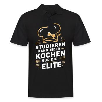 Chef cuisinier - Polo Homme - noir - Devant - Kai (181cm)