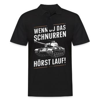 Panzer Kampfpanzer Panzerkampfwagen Panzerfahrer - Männer Poloshirt - Schwarz - Vorne - Kai (181cm)