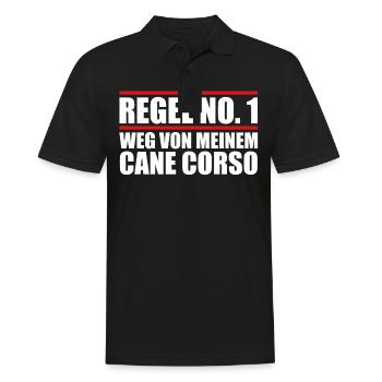 Chiens Cane Corso Italiano Chien - Polo Homme - noir - Devant - Kai (181cm)