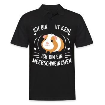 Cochon d’Inde à poil long chiens à crête à poil long - Polo Homme - noir - Devant - Kai (181cm)