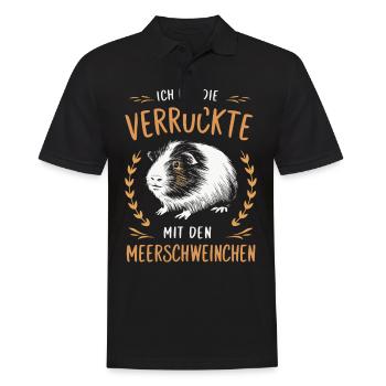 Cochon d’Inde à poil long chiens à crête à poil long - Polo Homme - noir - Devant - Kai (181cm)