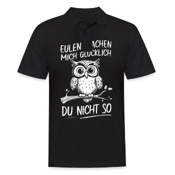 Noctambule, Hibou, Hibou, Oiseau - Polo Homme - noir - Devant - Kai (181cm)