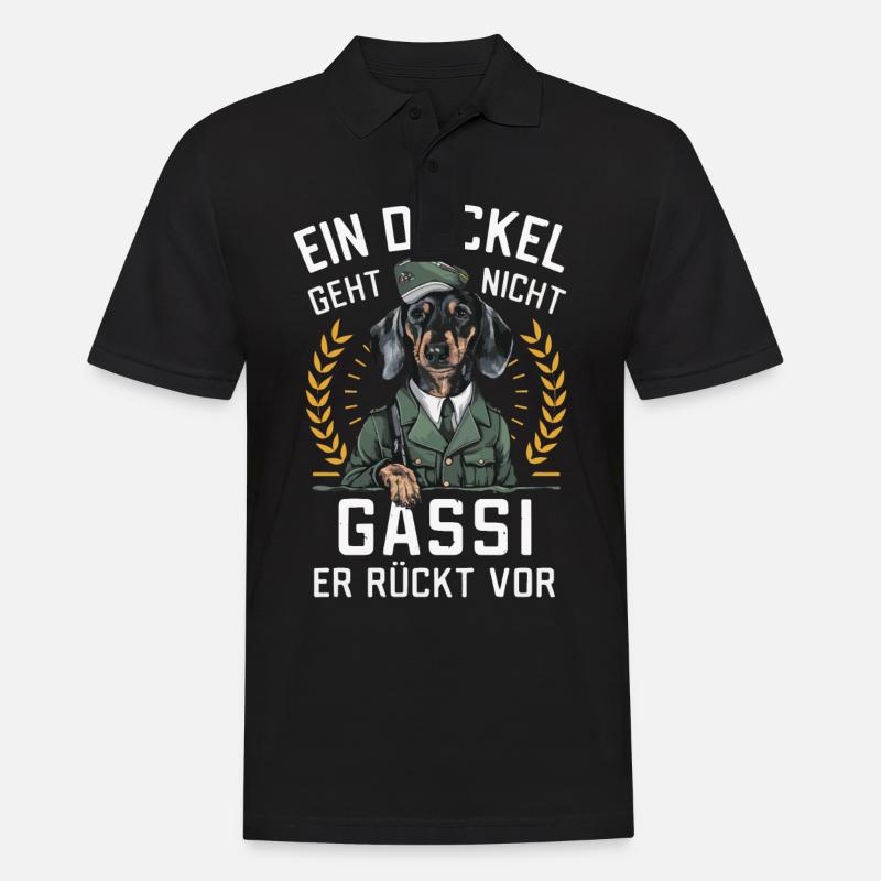 Teckel Teckel Chien Chiens - Polo Homme - noir