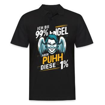Funny Funny Funny Saying Funny Clothing - Men's Polo Shirt - black - Front - Kai (181cm)