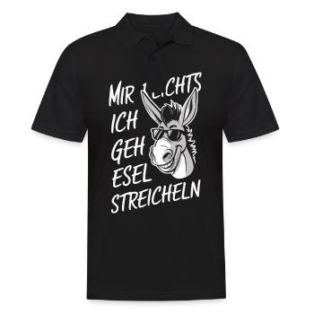Esel Eselchen Maultier Muli - Männer Poloshirt - Schwarz - Vorne - Kai (181cm)
