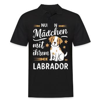 Labrador Hund Hunde - Männer Poloshirt - Schwarz - Vorne - Kai (181cm)