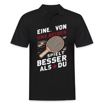 Tennis de table Joueur de tennis de table - Polo Homme - noir - Devant - Kai (181cm)