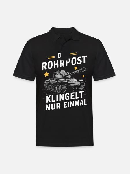Panzer Kampfpanzer Panzerkampfwagen Panzerfahrer - Männer Poloshirt - Schwarz