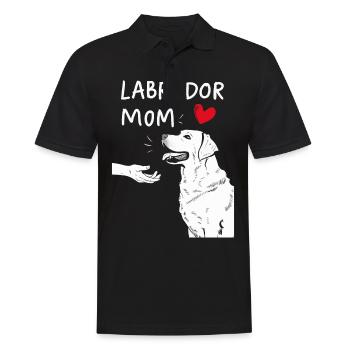 Labrador Hund Hunde - Männer Poloshirt - Schwarz - Vorne - Kai (181cm)