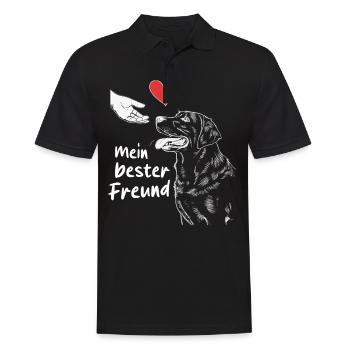 Labrador Hund Hunde - Männer Poloshirt - Schwarz - Vorne - Kai (181cm)