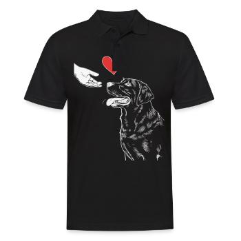Labrador Hund Hunde - Männer Poloshirt - Schwarz - Vorne - Kai (181cm)