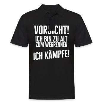 Funny Funny Funny Saying Funny Clothing - Men's Polo Shirt - black - Front - Kai (181cm)