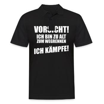 Lustig Witzig Funny Spruch Lustige Bekleidung - Männer Poloshirt - Schwarz - Vorne - Kai (181cm)
