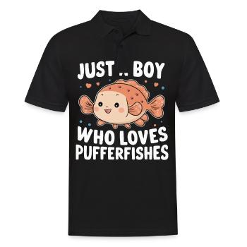 Kugelfisch Kugelfische Fisch Ozean Tier - Männer Poloshirt - Schwarz - Vorne - Kai (181cm)