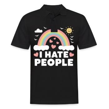 Lustig Sarkasmus sarkastischer Humor Ironie - Männer Poloshirt - Schwarz - Vorne - Kai (181cm)