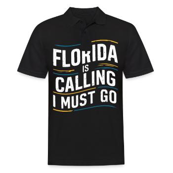 Florida, USA, America, Seed - Men's Polo Shirt - black - Front - Kai (181cm)