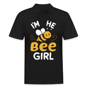 Honigbiene Imker Bienen Biene - Männer Poloshirt - Schwarz - Vorne - Kai (181cm)