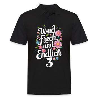 Birthday Gift 3 Years Children's Birthday - Men's Polo Shirt - black - Front - Kai (181cm)