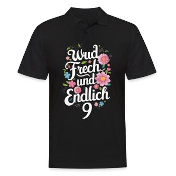Cadeau d’anniversaire 9 ans Anniversaire d’enfants - Polo Homme - noir - Devant - Kai (181cm)