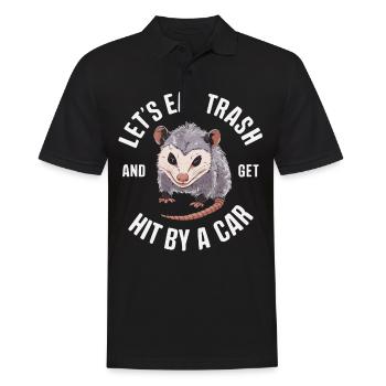 Opossum Possum Animal - Men's Polo Shirt - black - Front - Kai (181cm)
