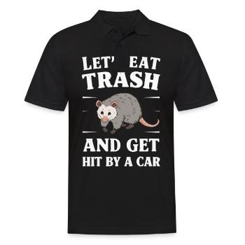 Opossum Possum Animal - Men's Polo Shirt - black - Front - Kai (181cm)
