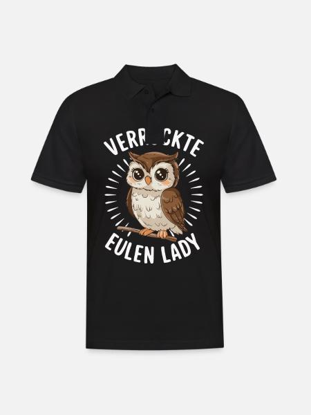 Night Owl Owl Owl Bird - Men's Polo Shirt - black