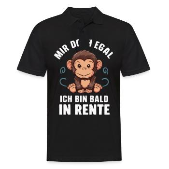 Retraite Rente Pension Retraite - Polo Homme - noir - Devant - Kai (181cm)