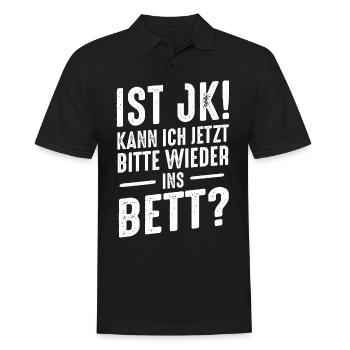 Funny Funny Funny Saying Funny Clothing - Men's Polo Shirt - black - Front - Kai (181cm)