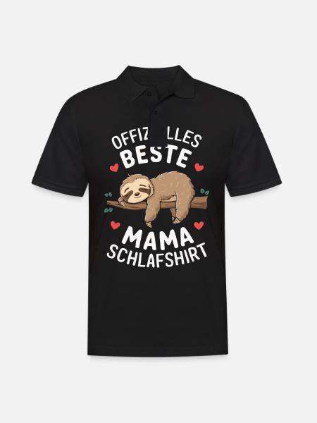 Sloth Sloths Animal Sleeping Lazy - Men's Polo Shirt - black